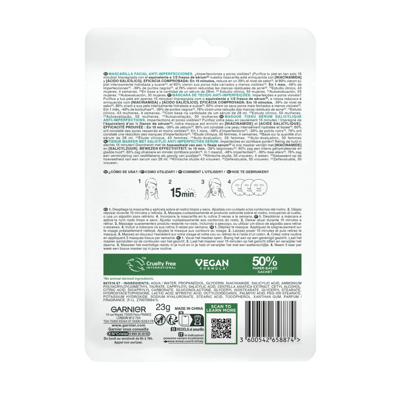 Salicylic Masque Visage Anti-imperfections