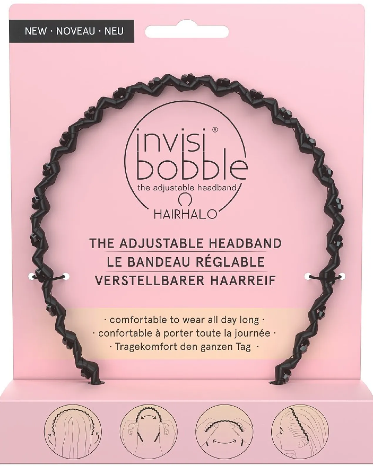 Serre-tête ajustable HairHalo True Dark Sparkle