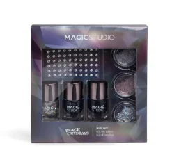 Set Complet Ongles Black Crystals