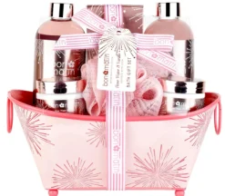 Set de Bain Bon Matin Baignoire en Métal Rose