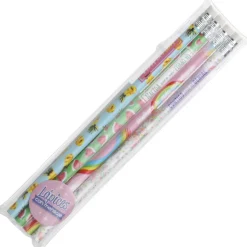 Set de 4 Crayons avec Gomme et Messages