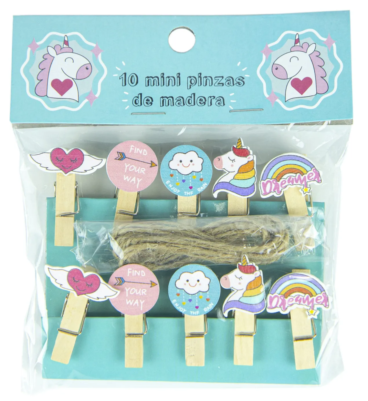 Set de Mini Pinces en Bois Licorne