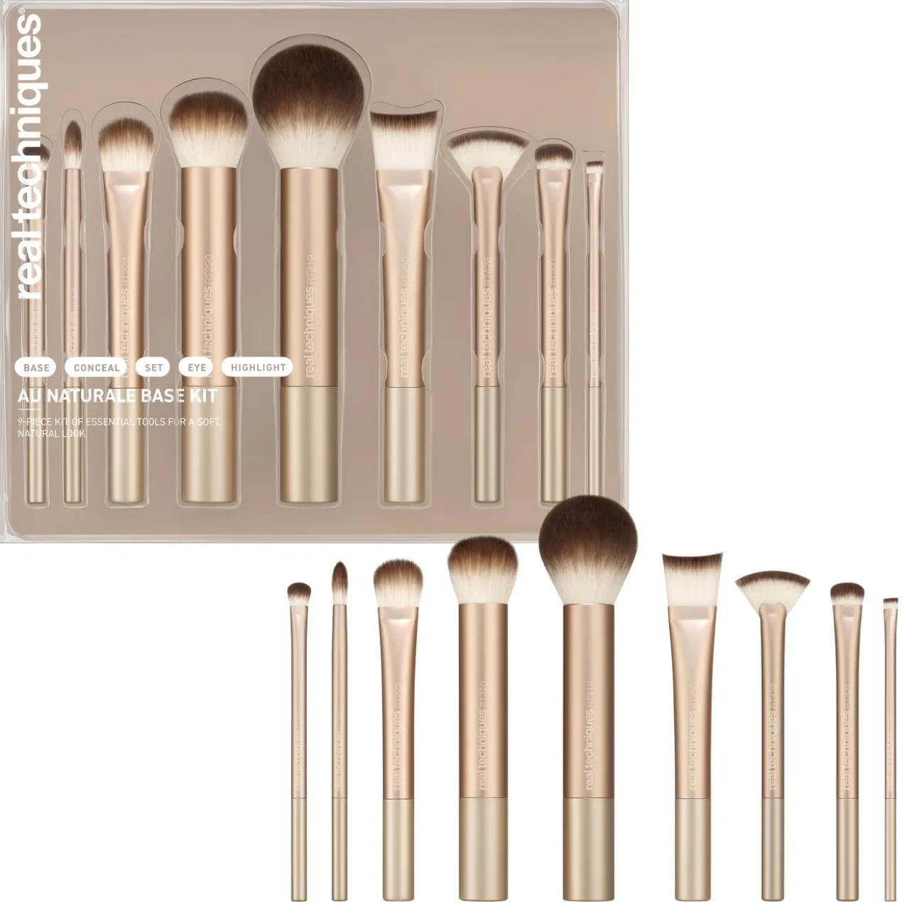 Set de 9 Pinceaux Au Naturel Complete Brush Set