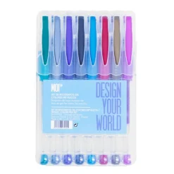 Set de 8 Stylos Gel Couleurs Métallisées