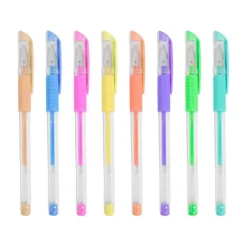 Set de 8 Stylos Gel Couleurs Pastel