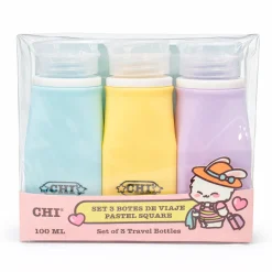 Set 3 Flacons de Voyage Pastel Square 100ML