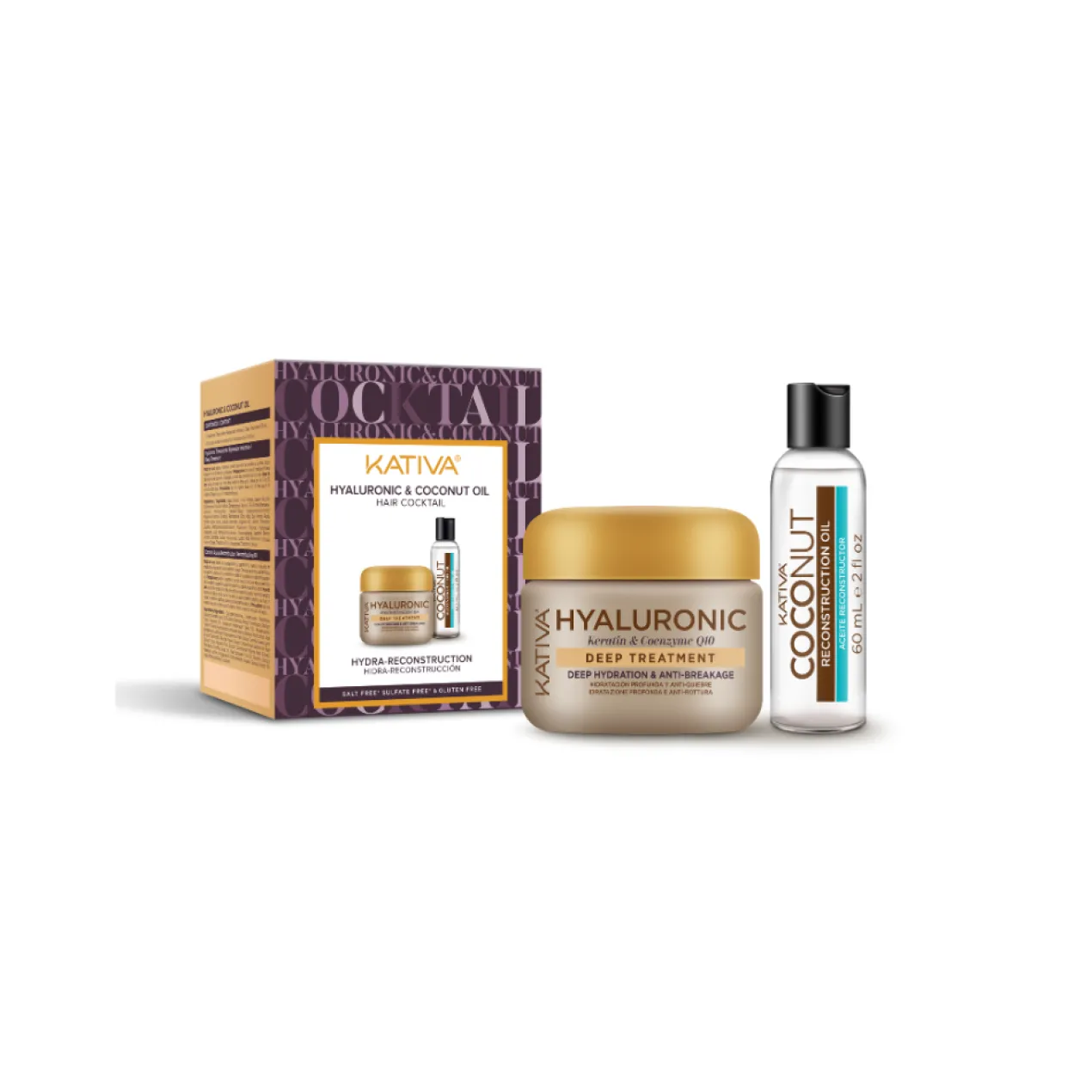 Set Hyaluronic & Coconut Oil Hair Cocktail Hydra-Reconstruction
