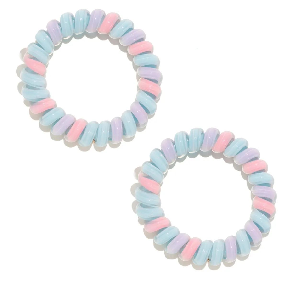 Set 2 Élastiques à Cheveux Câble Pastel