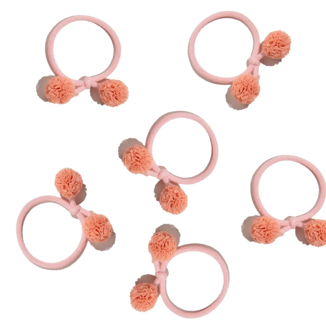 Set 6 Élastiques à Cheveux Pompom