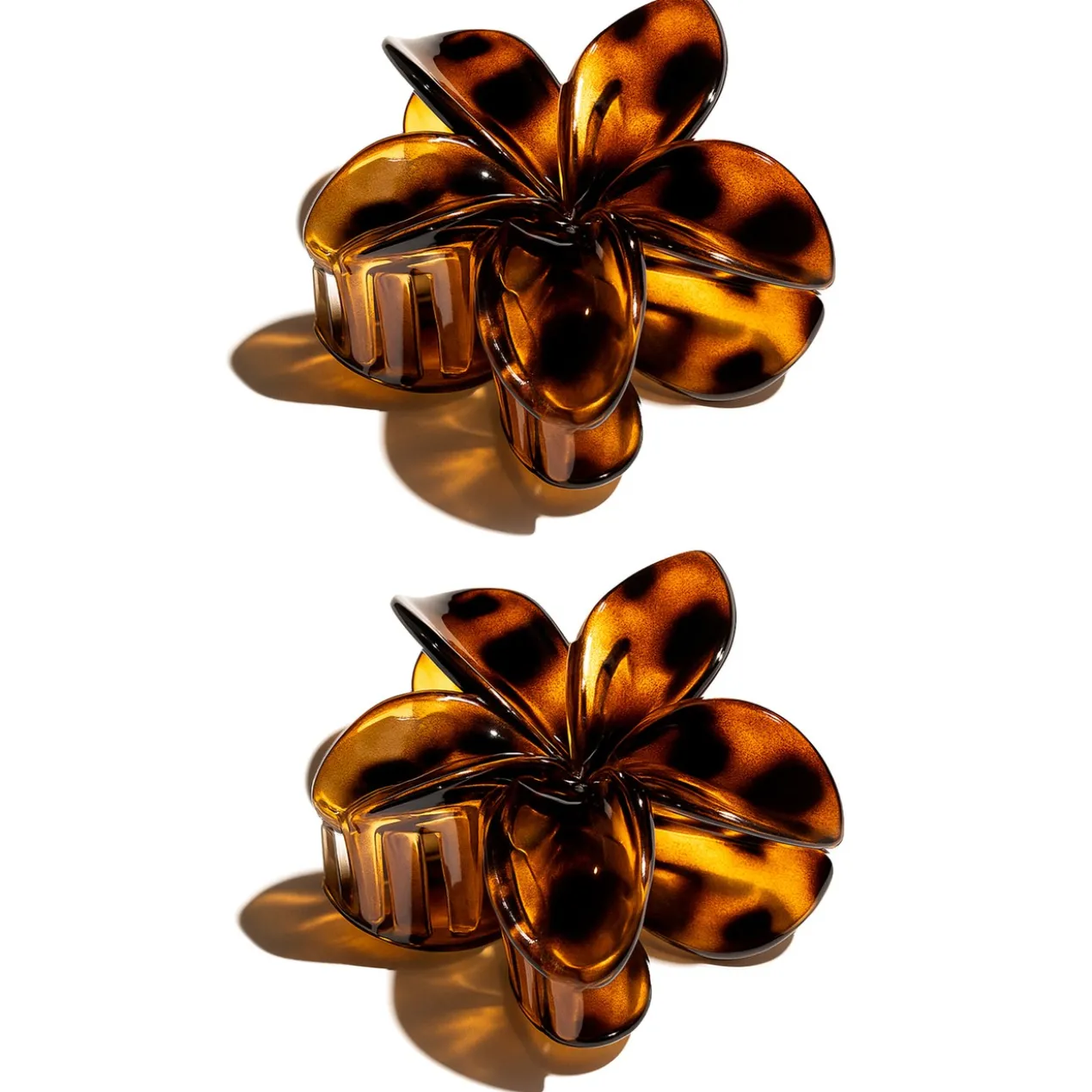 Set 2 Pinces Fleurs Effet Écaille