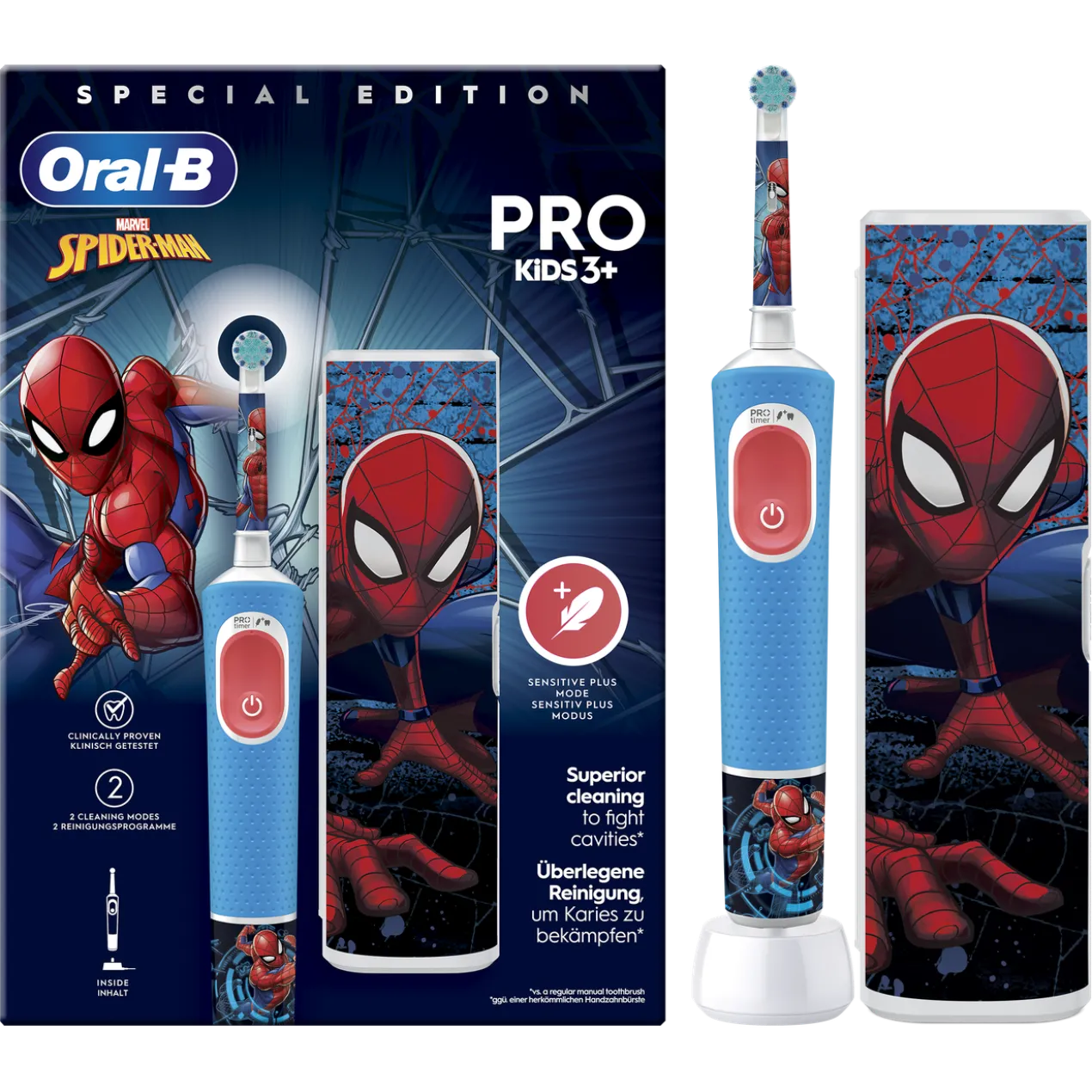 Set Spiderman Brosse à Dents Électrique + Étui de Voyage