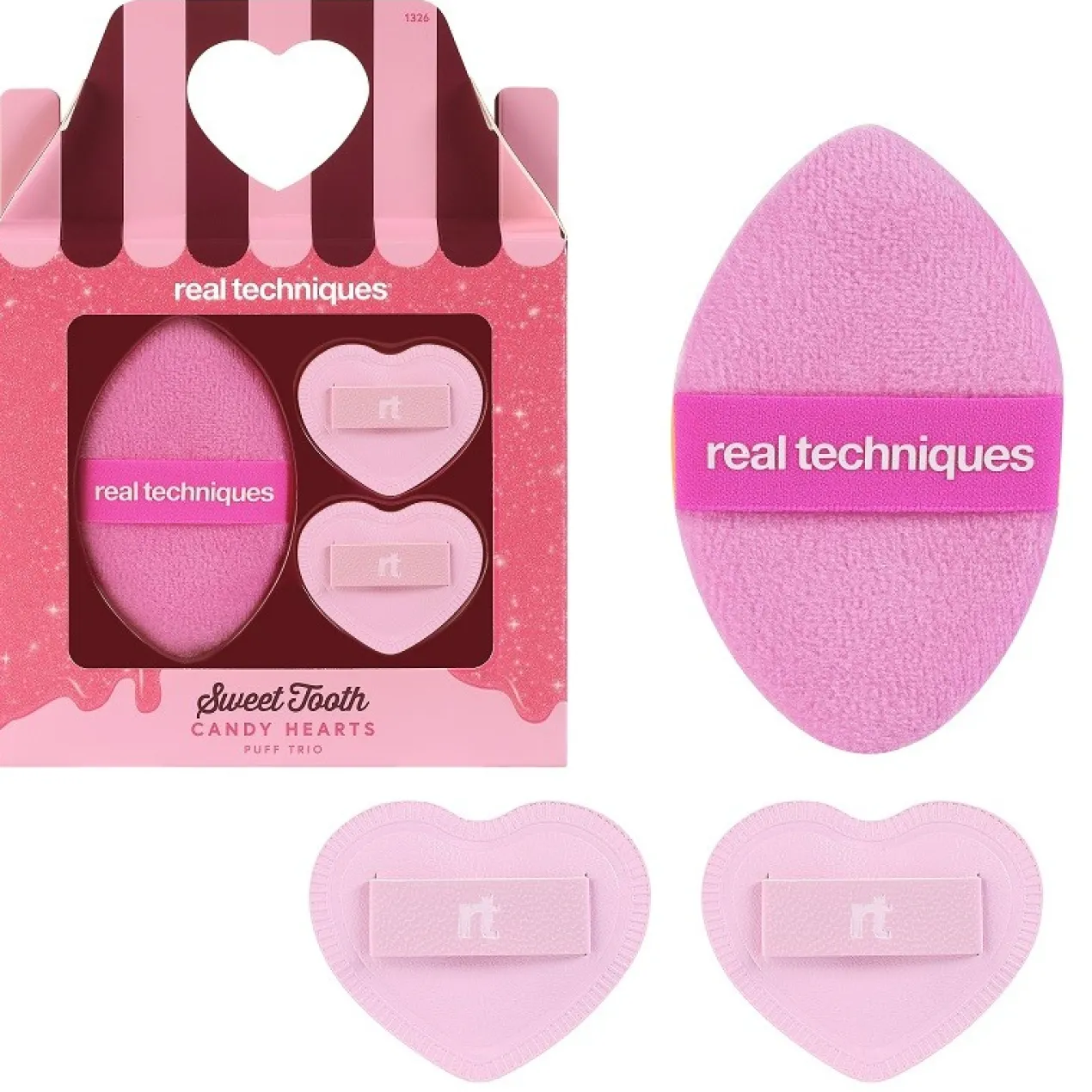 Set Sweet Tooth Hearts Powder Puff