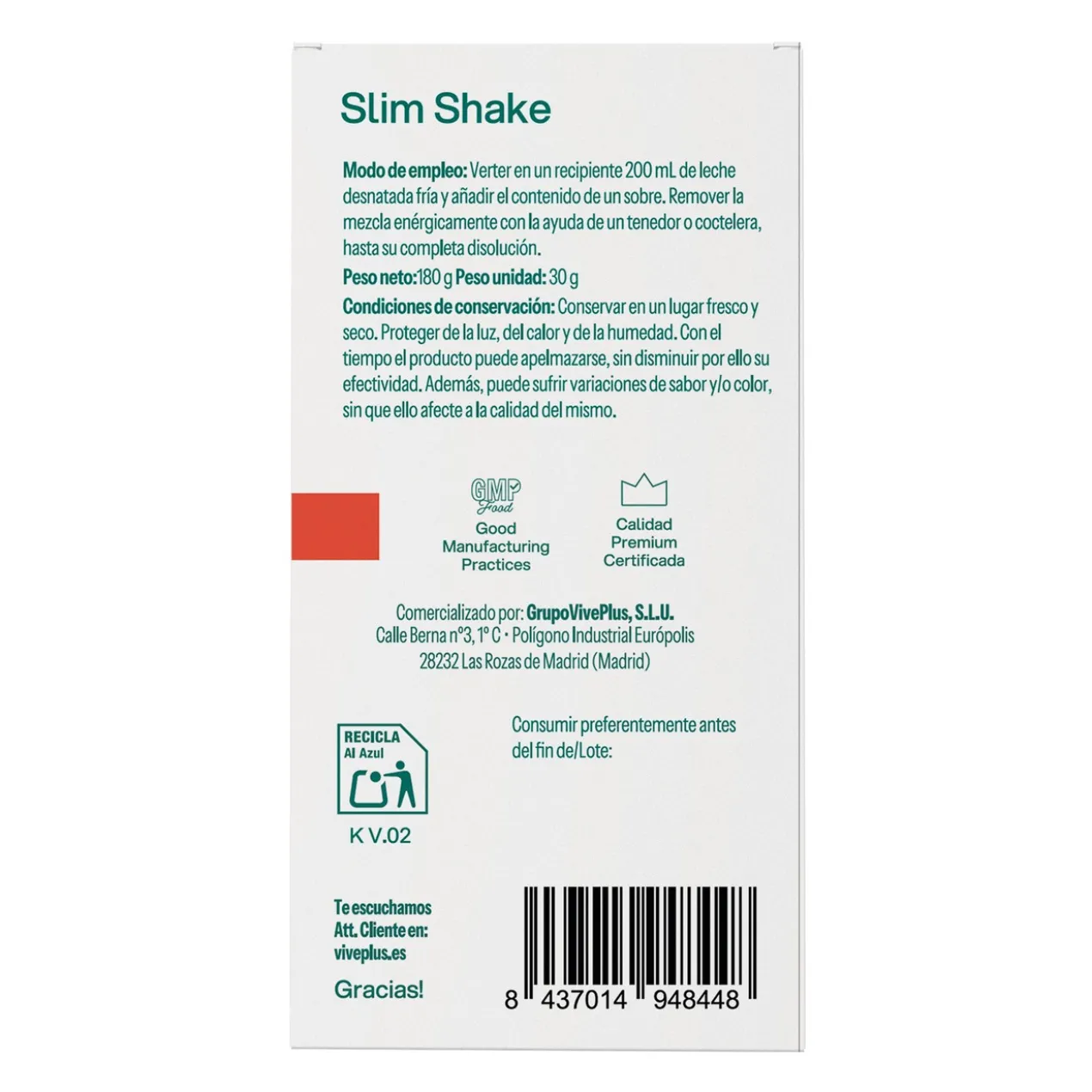 Shake Substitutif Vanille