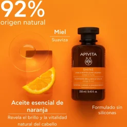 Shampoing éclat et vitalité orange et miel