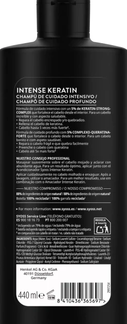 Shampoing Kératine Cheveux Frisés et Secs