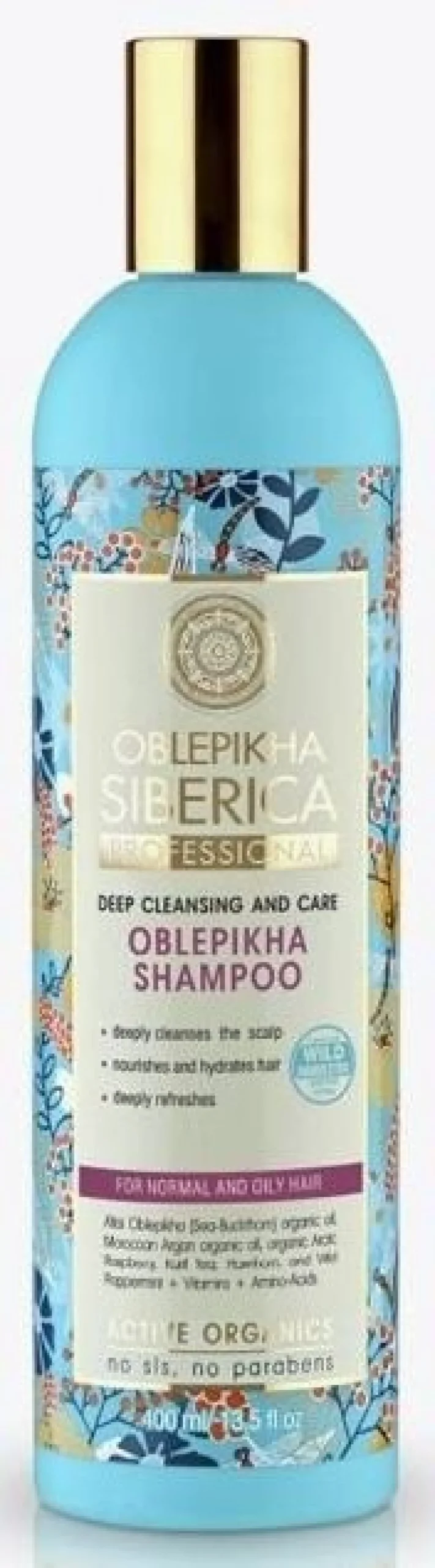 Shampoing Oblepikha pour cheveux normaux à gras