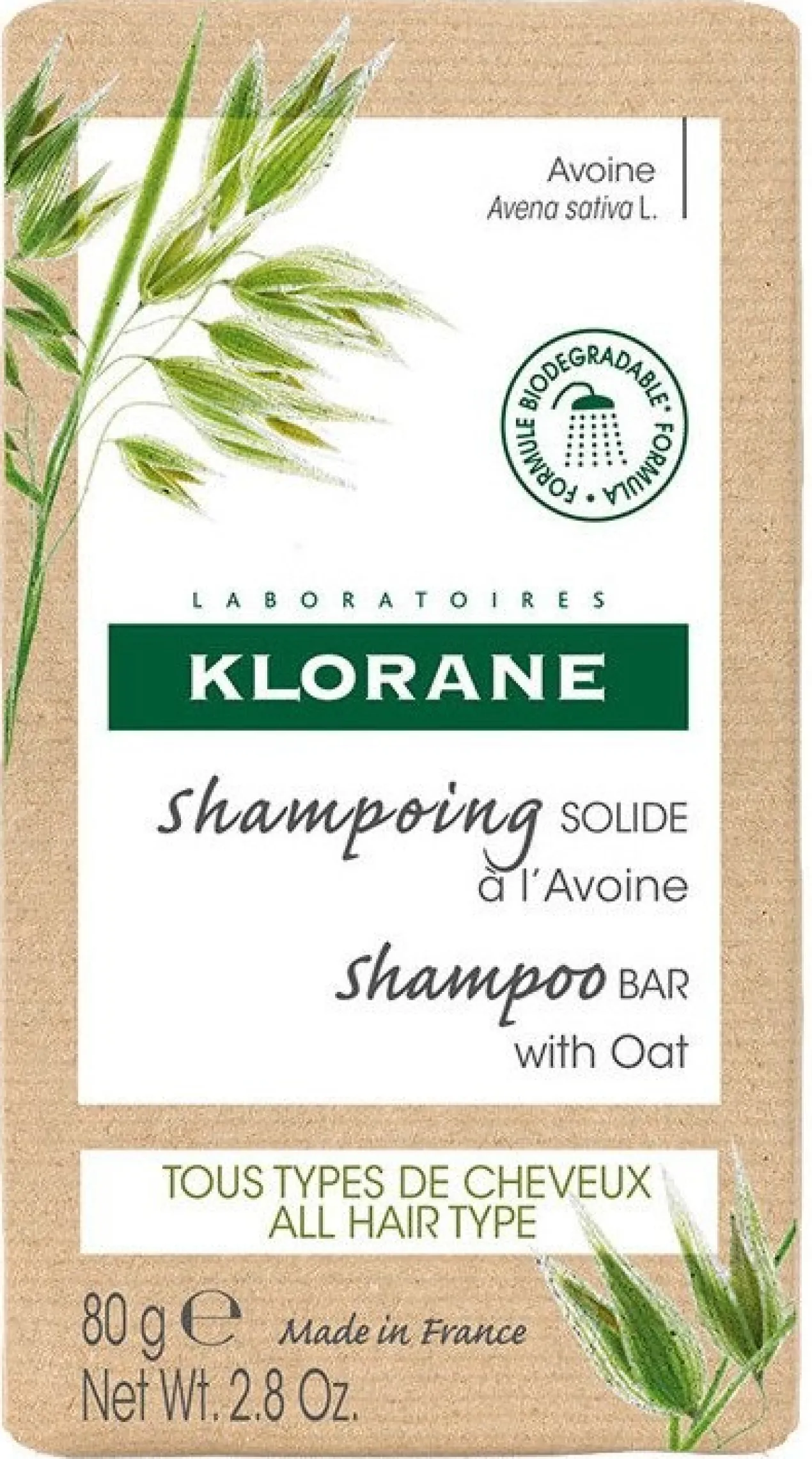 Shampoing solide aux avoines