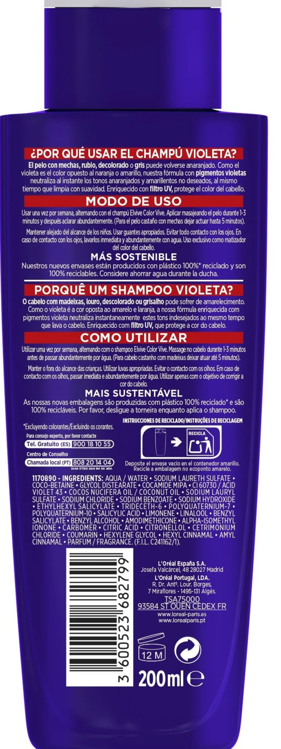 Shampoing Violet Déjaunisseur