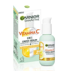 Skin Active Sérum Crème Vitamine C 2en1 Booster d'Éclat