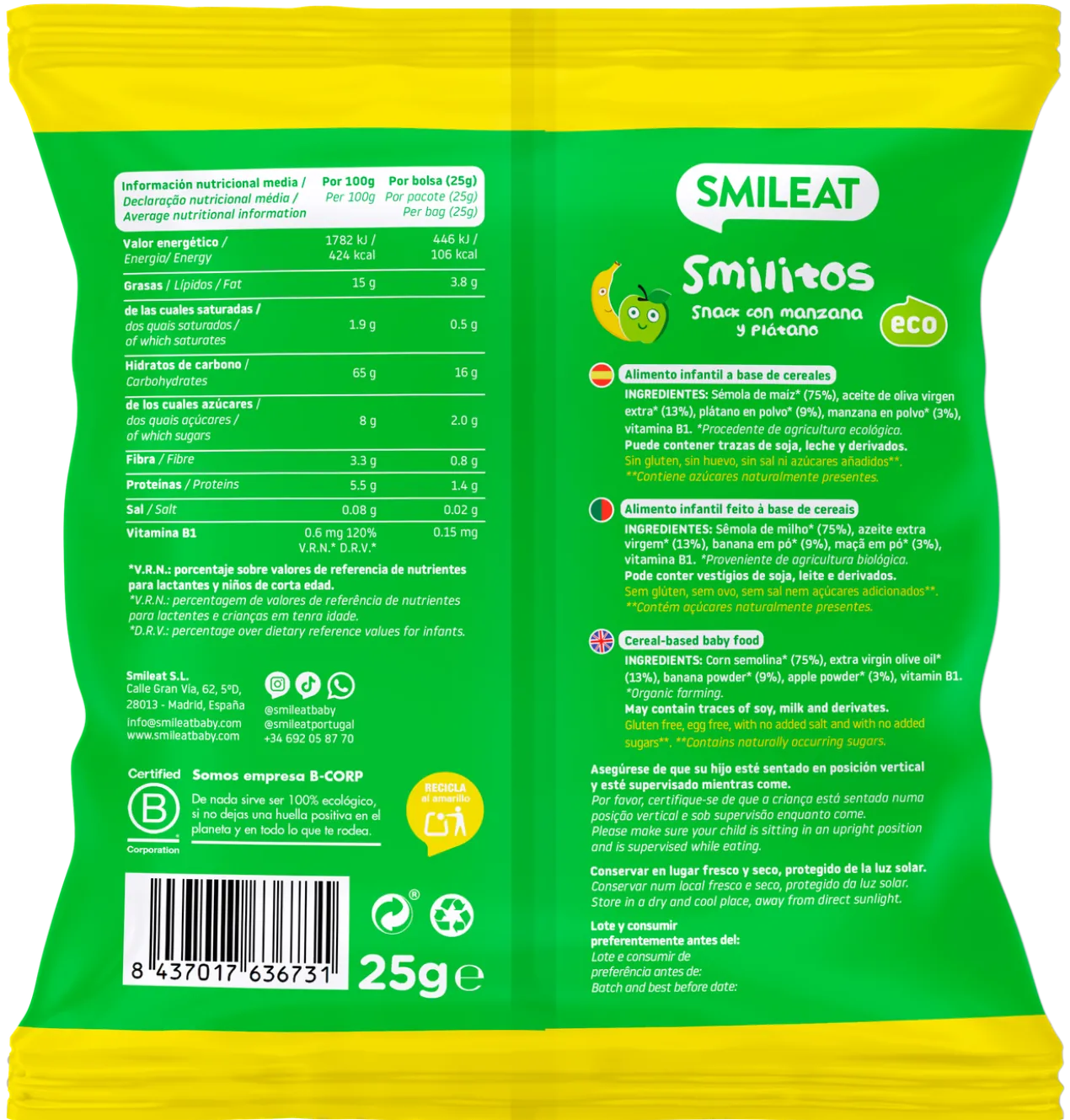 Smilitos Pomme et Banane