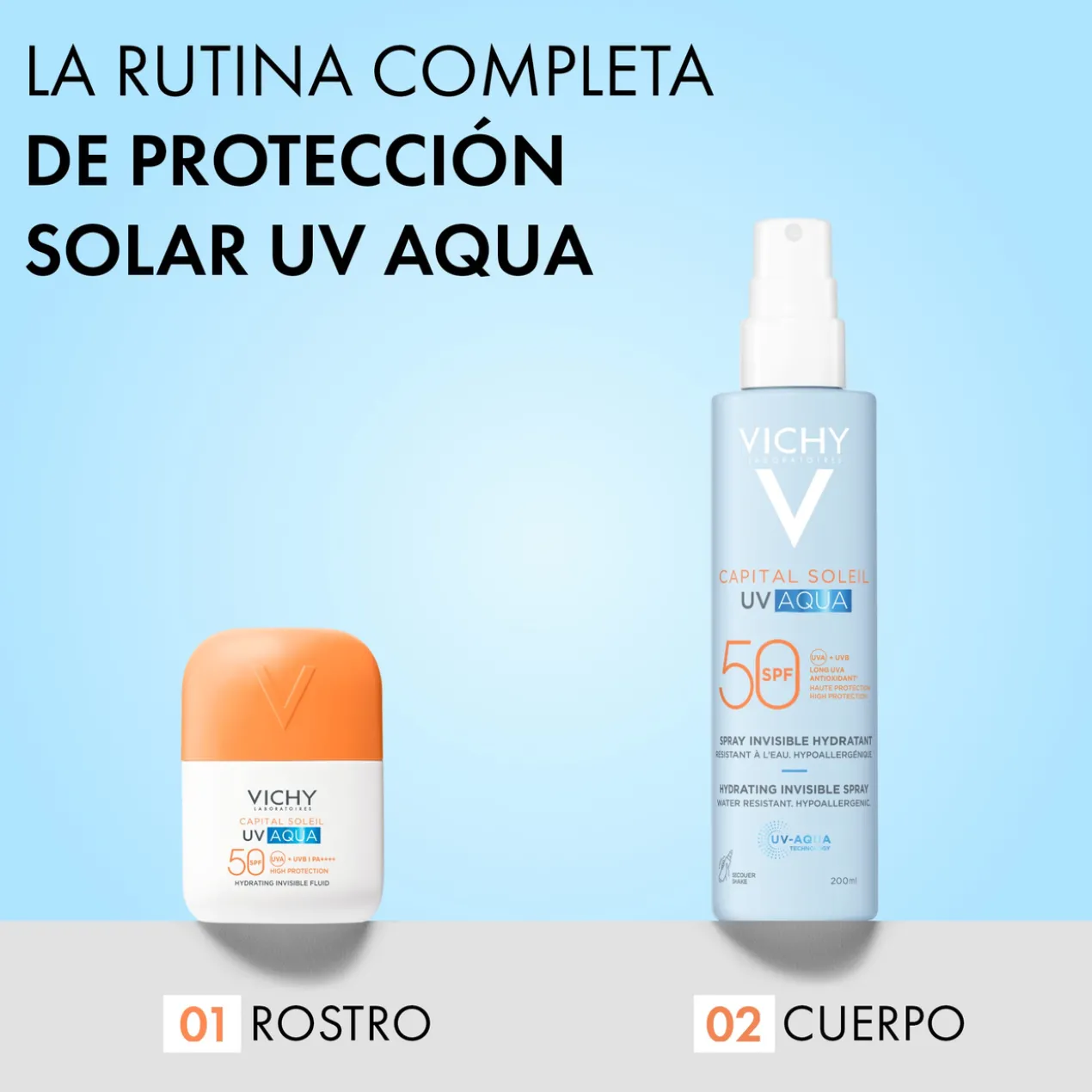 Spray hydratant invisible Capital Soleil UV Aqua SPF50