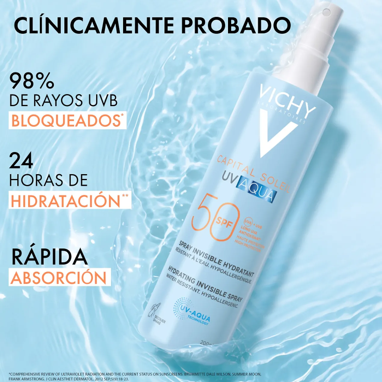Spray hydratant invisible Capital Soleil UV Aqua SPF50