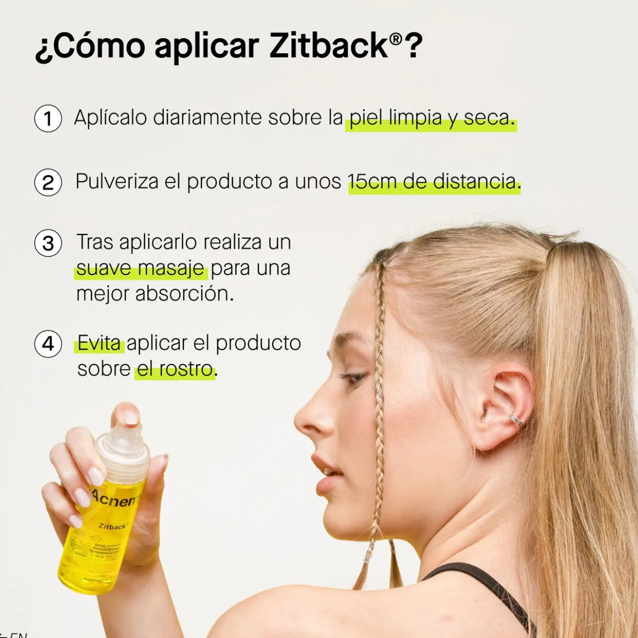 Spray pour le Corps pour Acné Zitback