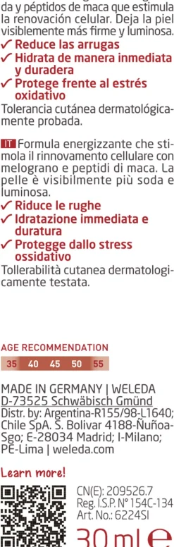 Sérum Raffermissant à la Grenade et aux Peptides de Maca