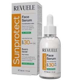 Sérum solaire visage anti-brillance SPF30+