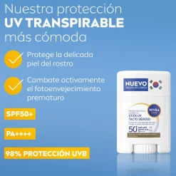 Stick solaire visage SPF50+ toucher soyeux