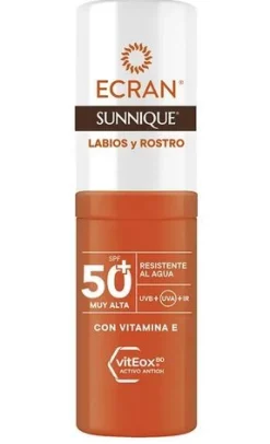 Stick Sunnique Protection Solaire Lèvres et Visage SPF50+