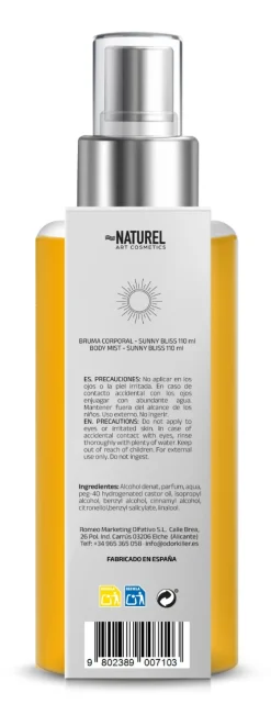 Sunny Bliss Body Mist Caramel et Vanille