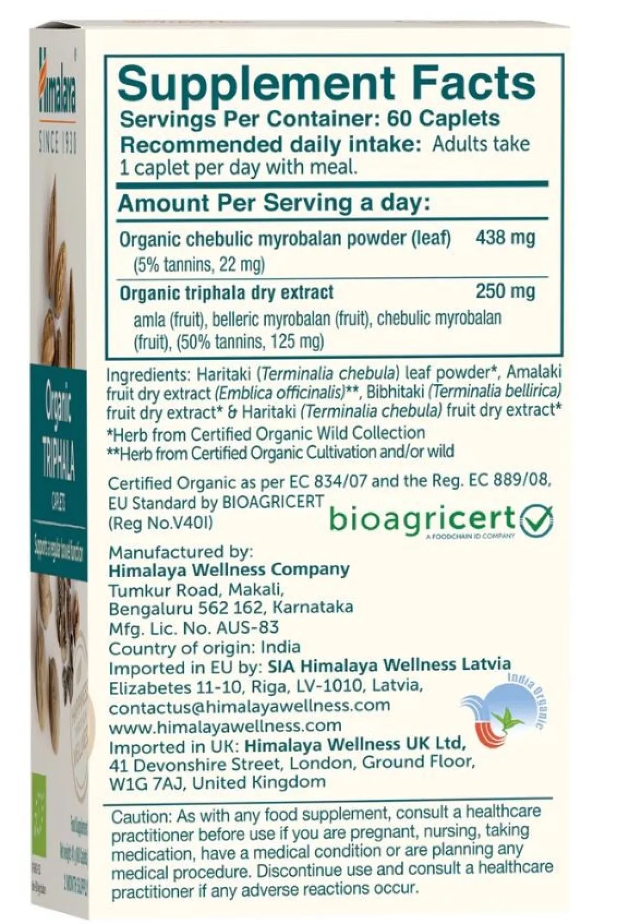 Triphala Organic Capsules