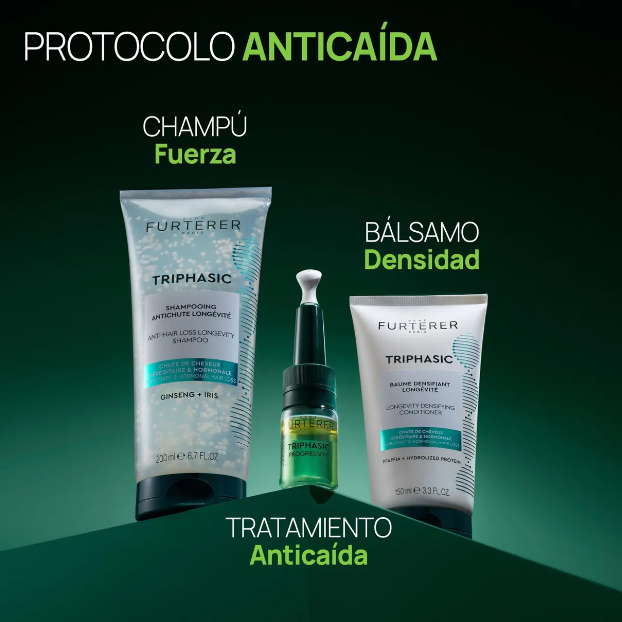 Triphasic Shampoing Antichute aux Huiles Essentielles Stimulantes