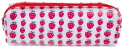 Trousse Scolaire Semitransparente Fraises