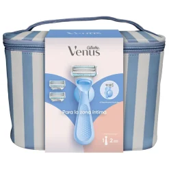 Trousse Venus Rasoir et Recharges Zone Intime + Support