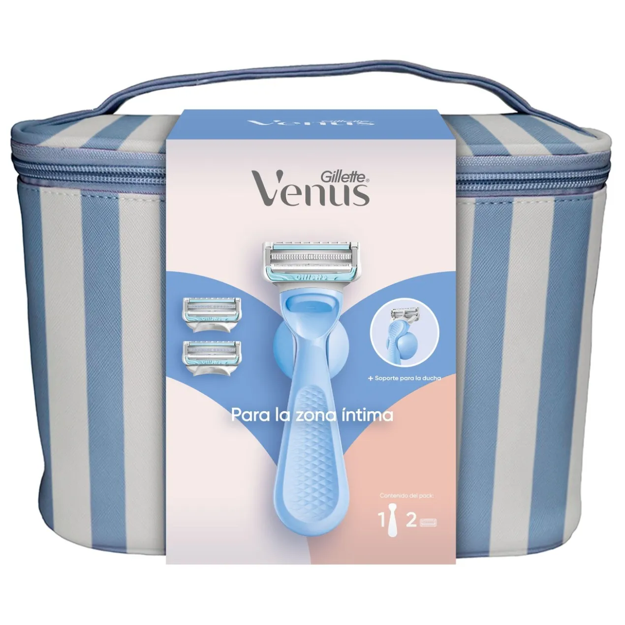 Trousse Venus Rasoir et Recharges Zone Intime + Support