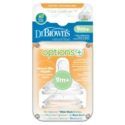 Tétine Options+ Large Ouverture Découpe en Y +9 Mois