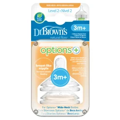 Tétine Options+ Niveau 2 Large Ouverture +3 Mois