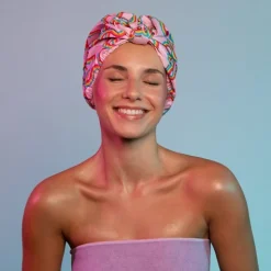 Turban de douche arc-en-ciel