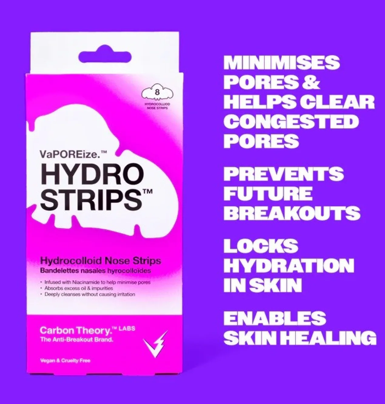 VaPOREize Hydro Strips Bandes pour le Nez Hydrocolloïdes