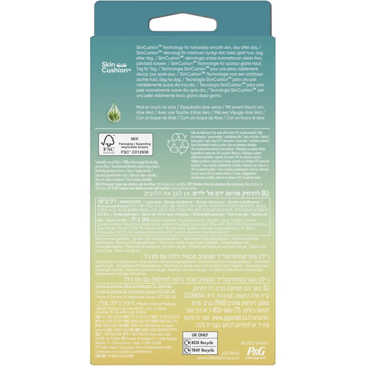 Venus Confort Sensible Comfortglide + 2 Recharges