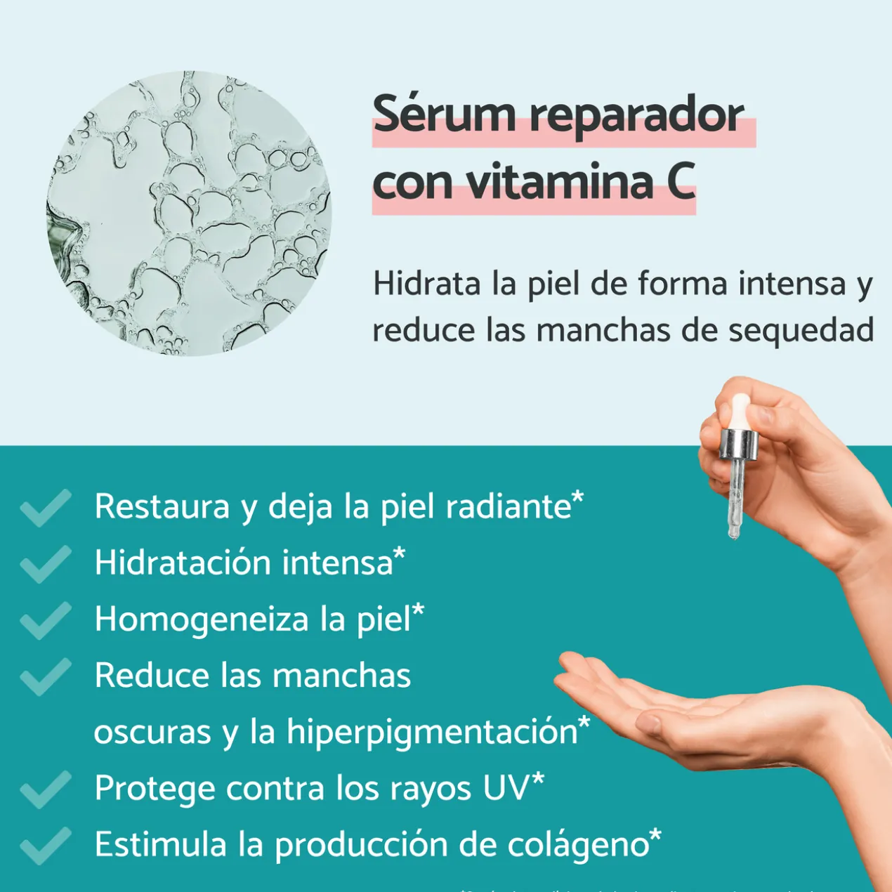 Vitamine C & Acide Hyaluronique Sérum Réparateur