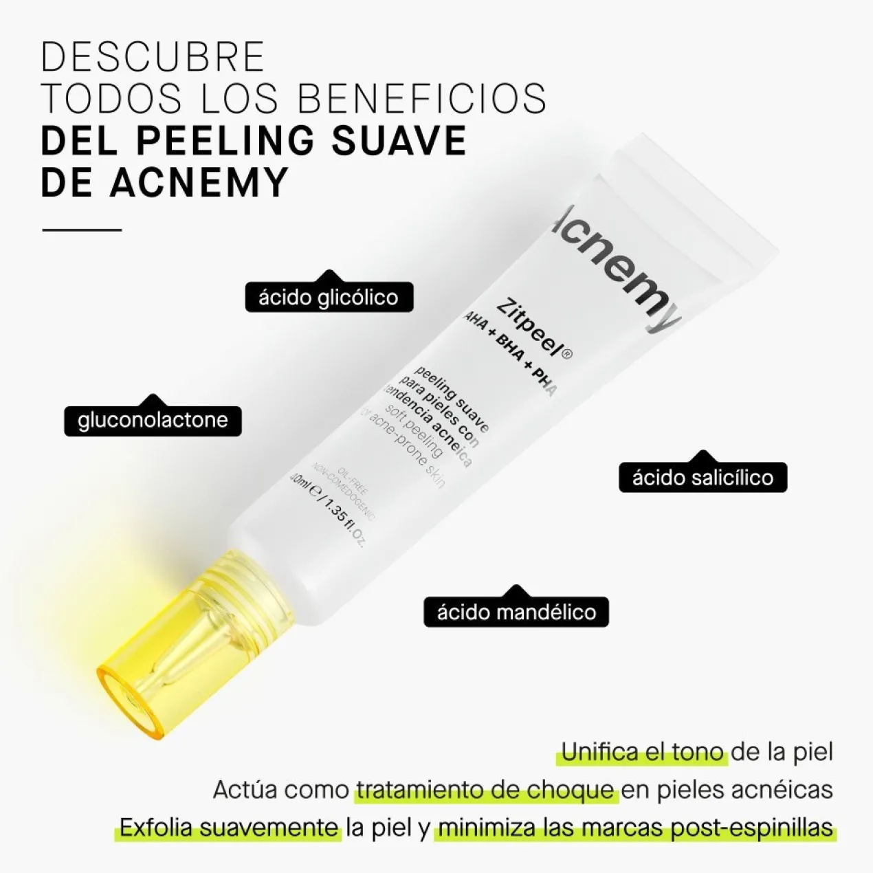 Zitpeel Peeling Doux Peaux Sujettes à l'Acné